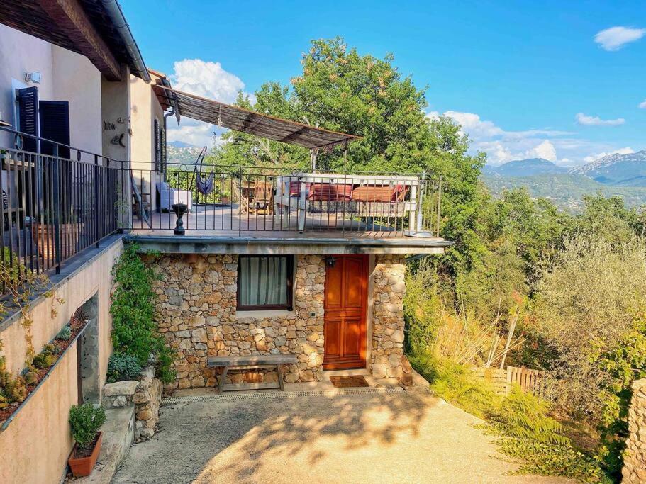 Bas De Villa Au Milieu Des Oliviers. Chateauneuf-Villevieille Esterno foto